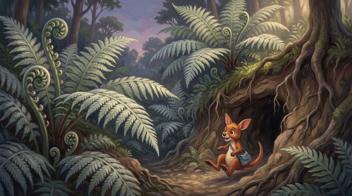 Interior artwork from Kodi's First Big Jump, plate 1