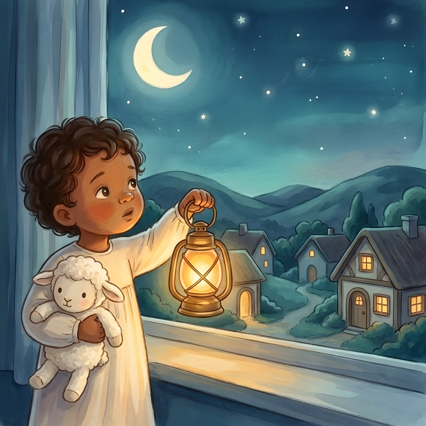 Interior illustration from Now the Day Is Over