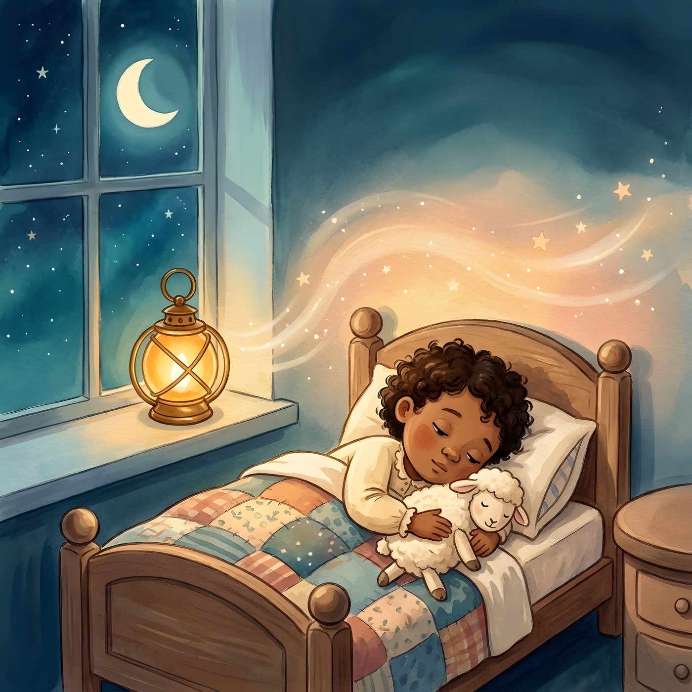 Interior illustration from Now the Day Is Over