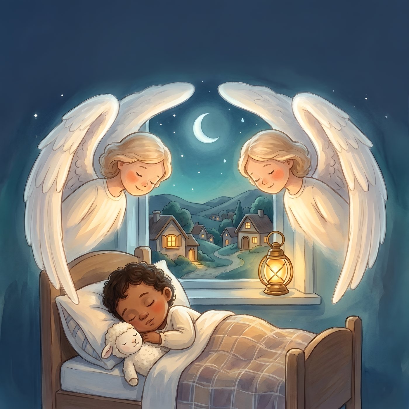 Interior illustration from Now the Day Is Over