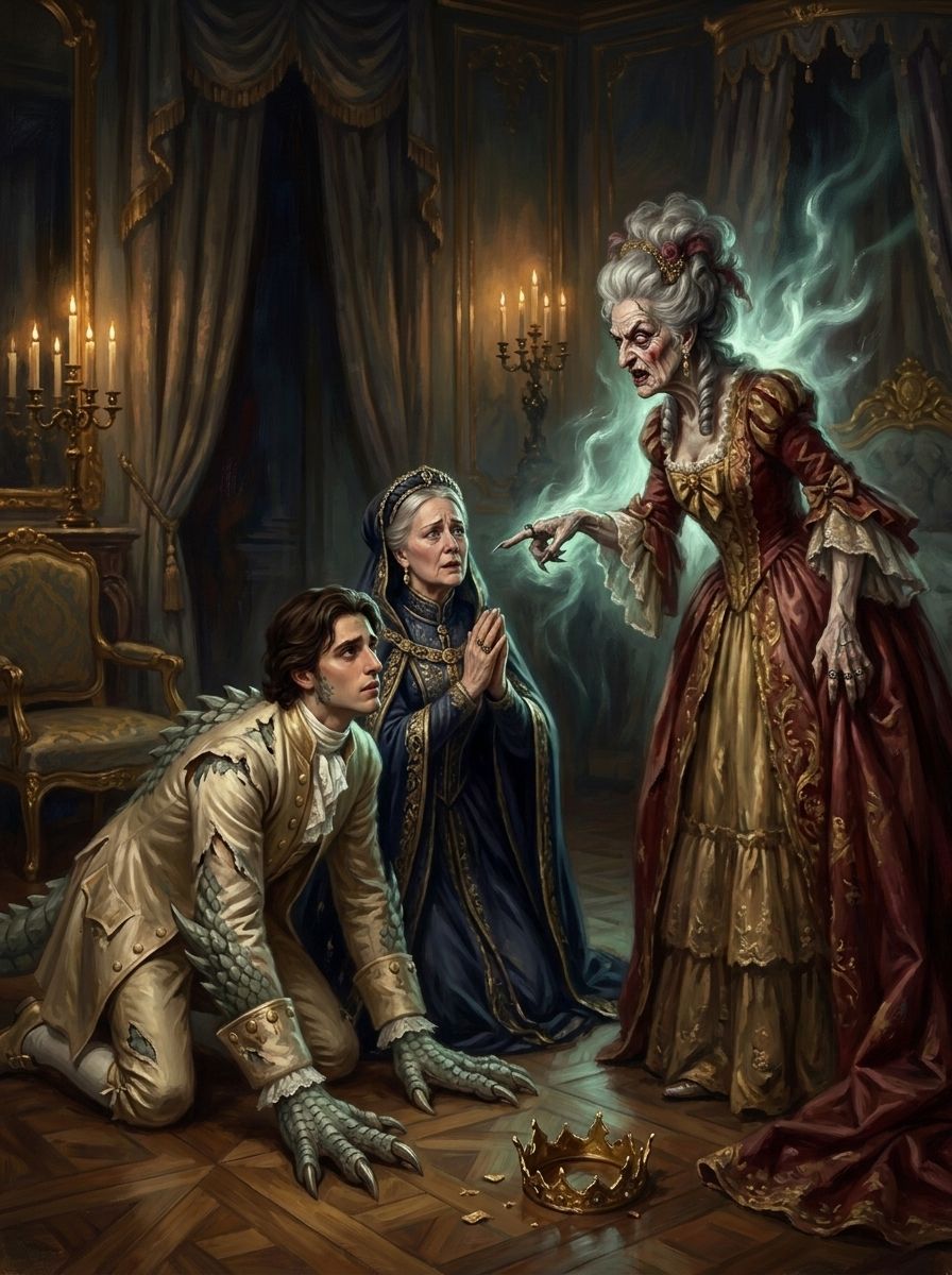 Interior artwork from Madame de Villeneuve's Original Beauty and the Beast, plate 3