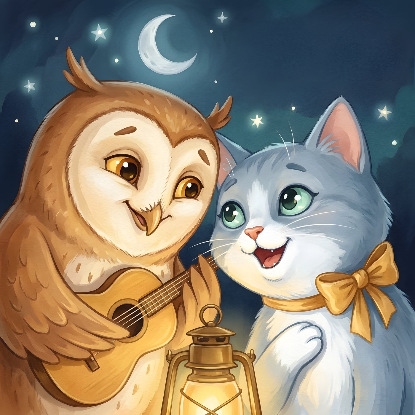 Interior illustration from The Owl and the Pussycat
