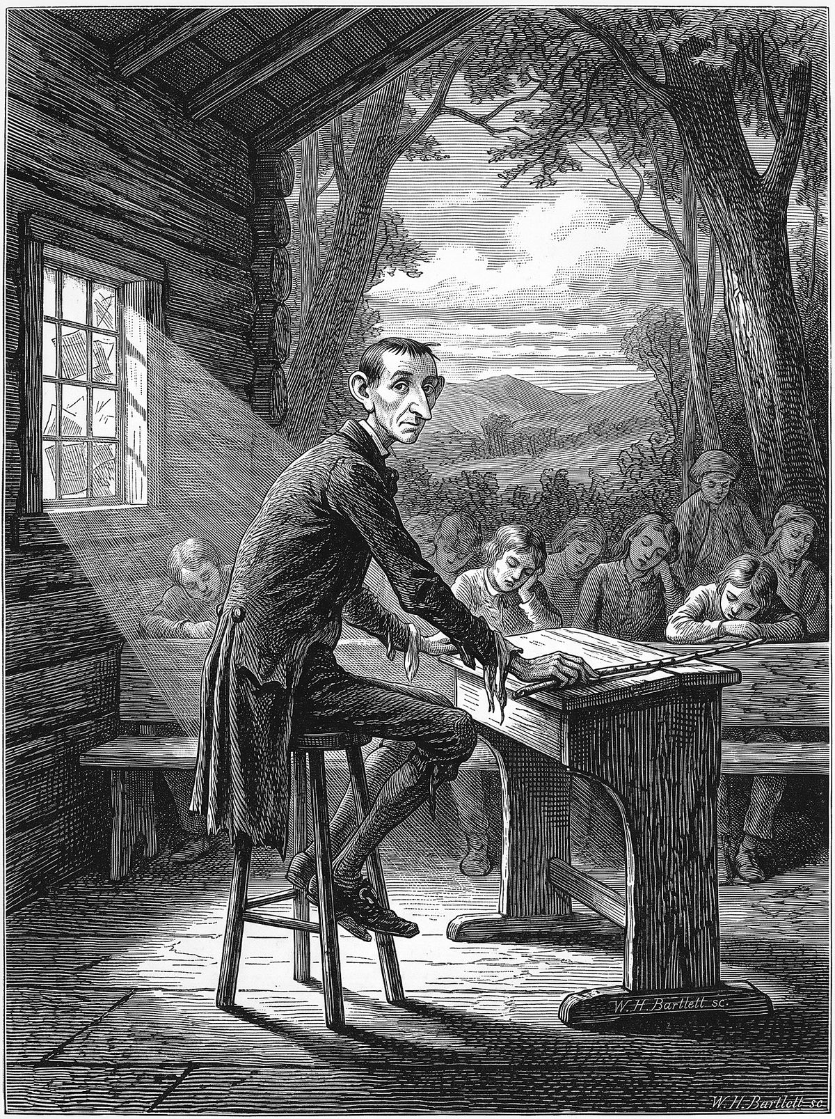 Interior artwork from The Legend of Sleepy Hollow and Rip Van Winkle, plate 2