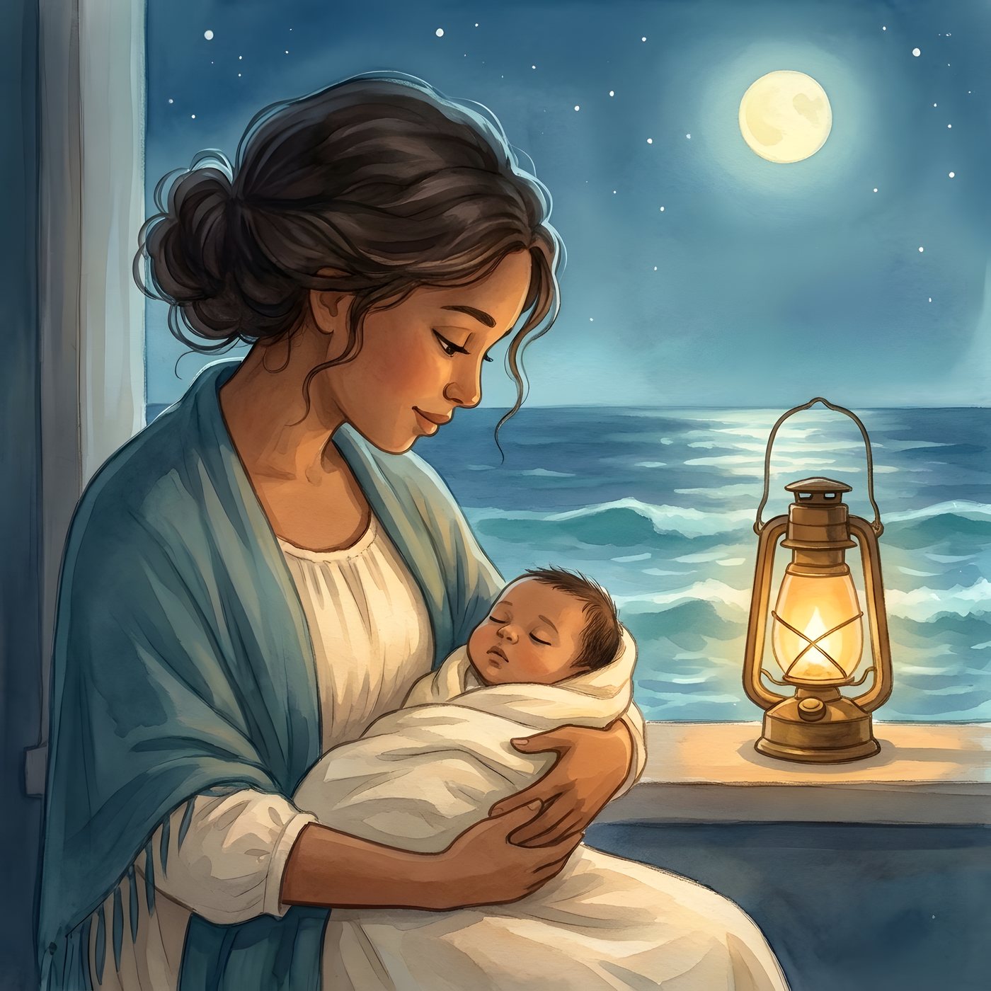 Interior illustration from Sweet and Low
