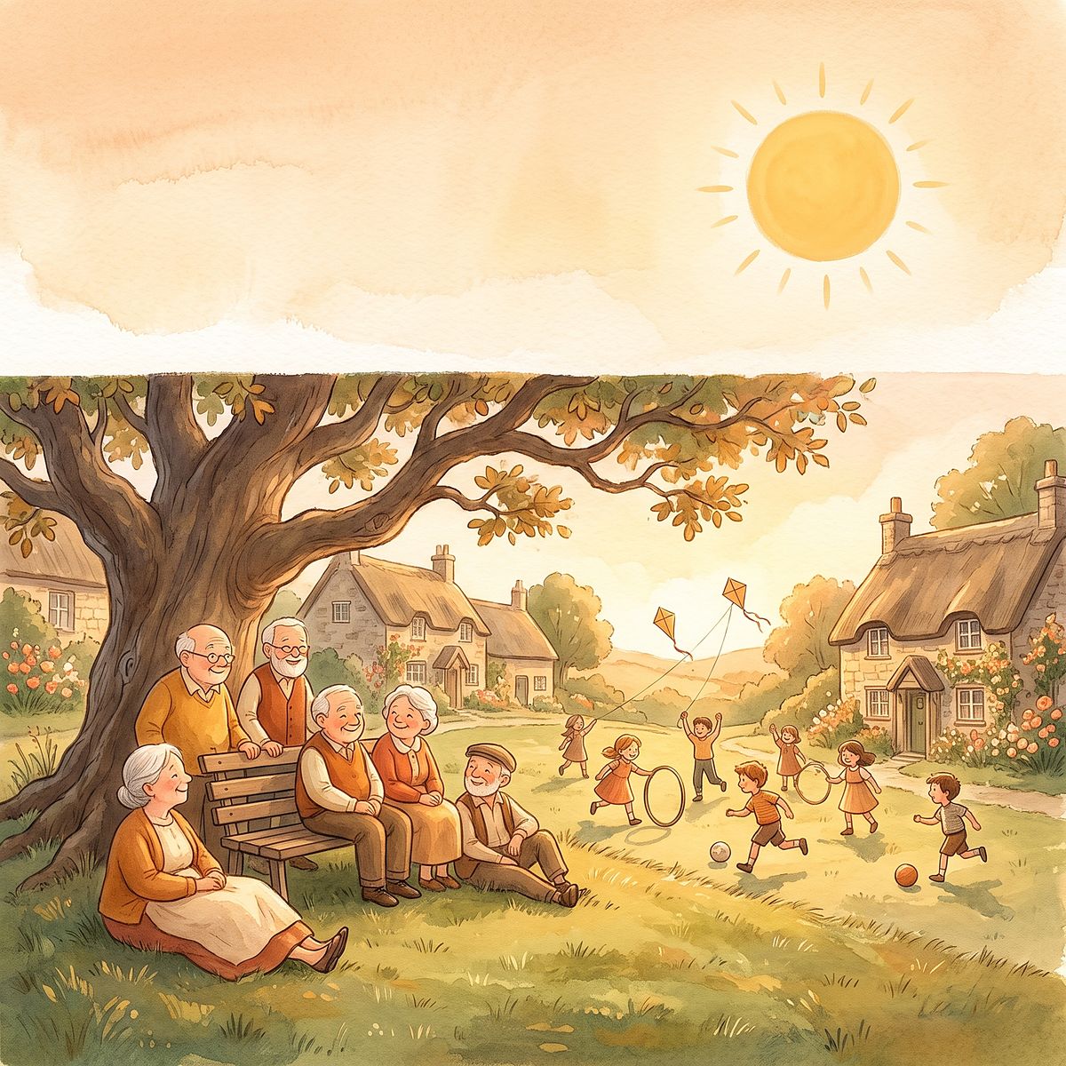 Interior artwork from The Echoing Green, plate 2